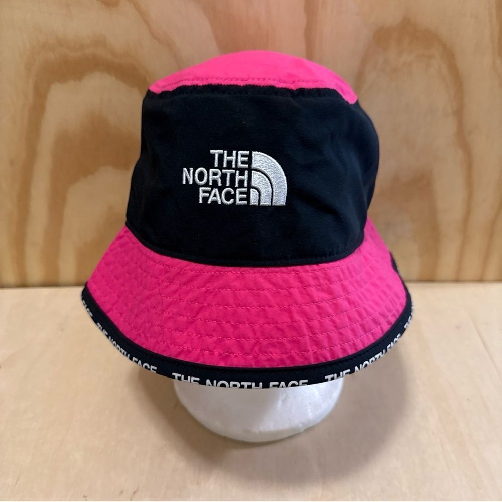 NORTH FACE UNISEX SUMMER PINK BLACK Logo Brim Lightweight CYPRESS BUCKET HAT S/M